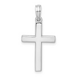 Sterling Silver Rhodium Plated Cross Pendant