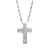 Sterling Silver Diamond Cross Necklace