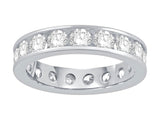 14KW 2.0CTW  Diamond Round Channel Set Band  4MM Size 7