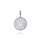 Sterling Silver Mother Of Pearl Bujukan Medallion Pendant