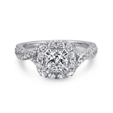 14KW Diamond Engagement Semi-Mount Ring, .83 CTW