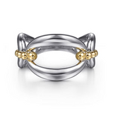 Sterling Silver/14K Yellow Bujukan Link Ring