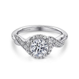 14KW Diamond Engagement Semi-Mount Ring, .18 CTW