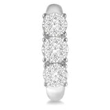 14KW"Lovebright" Small Diamond Hoop Earrings w/ 0.50 ctw
