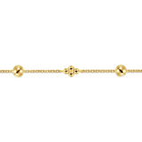 14K Yellow Gold Bujukan Clover Station Bracelet