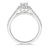 14KW Gold 0.41 CTW  Oval Shape Diamond Engagement Ring