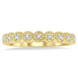 14KY Circular Mount Diamond Stackable Band w/ 0.10 ctw