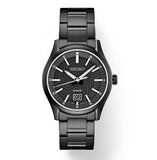 Stainless Steel Men's Black Watch with Black Dial