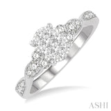 White Gold Lovebright Engagement Ring