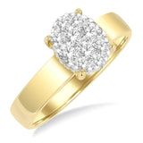 14K Yellow & White Gold Lovebright Oval-Shaped Diamond Ring – 0.55ctw