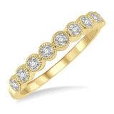 14KY Circular Mount Diamond Stackable Band w/ 0.10 ctw