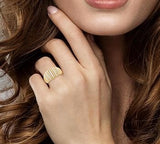 Yellow Gold Diamond Fashion Ring, 0.33 Carat TW