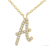 10K Yellow Gold Diamond Initial 