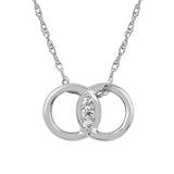 Sterling Silver Diamond Marriage Symbol Pendant