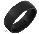 Black Diamond Ceramic Ring With Sandblast Finish