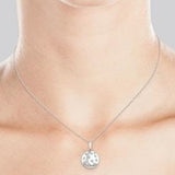 Sterling Silver Diamond Rounds Bold fashion Pendant, 0.08Carat TW