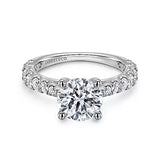 14KW Semi-Mount Diamond Engagement Ring  w/ 0 .81 ctw Size 6