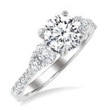 14K White Gold .55Carat TW Diamond Round 0.85-1.20 Ct Engagement Ring