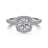 14KW Diamond Engagement Semi-Mount Ring, .39 CTW