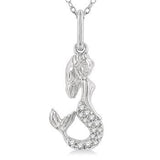White Gold Mermaid Pendant