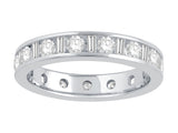 14KW 1.5CTW Diamond Channel Set Baguette and Round 4MM Etern