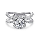 14KW Diamond Engagement Semi-Mount Ring, .82 CTW