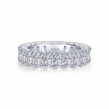 Sterling Silver Anniversary Eternity Band, 4.62 Ctw CZ