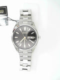Seiko -Men's Essentials Stainless Steel Quartz with Charcoal