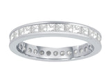 14KW  1.5CTW  Diamond Princess Channel Set Eternity Ring 3.4