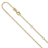 14K Yellow Gold (1.2mm) Flat Cable Chain, 18"