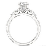 14K White Gold .55Carat TW Diamond Round 0.85-1.20 Ct Engagement Ring