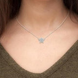 10KW Diamond Star Petite Fashion Necklace w/ 0.08 ctw 18" Chain