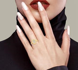 10K Yellow Gold Oval Shape Round Cut Diamond Ring,  0.20Carat TW