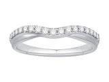 14K White Gold Universal Diamond Wedding Band, 0.25 Carat TW