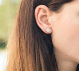 10K Yellow Gold 3 MM Cultured Pearl and Diamond Fashion Stud Earrings, 0.05Carat TW