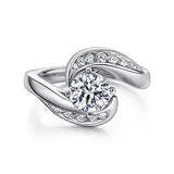 14KW Semi-Mount Diamond Engagement Ring w/ 0.55 ctw