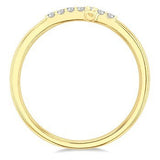 10K Yellow Gold Diamond Cross Ring, 0.10Carat TW