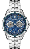 Stainless Steel Coutura Quartz Chronograph with Blue Dial