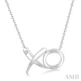 Sterling Silver "XO" Pendant