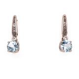 14KW Aquamarine & Diamond Earrings