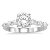 14K White Gold Engagement Ring