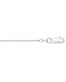 Sterling Silver 0.9mm Round Cable Chain with Lobster Clasp 16"