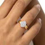 14K Yellow & White Gold Lovebright Oval-Shaped Diamond Ring – 0.55ctw