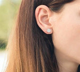 14K White Gold "Lovebright" Round Cut Diamond Stud Earrings, 0.35 Carat TW