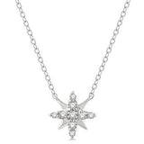 10K Yellow Gold Diamond Star Necklace, 0.75Carat TW