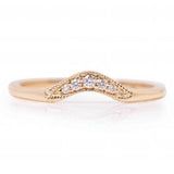 Yellow Gold Diamond Curved Band