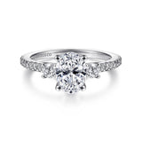 14KW Diamond Engagement Semi-Mount Ring, .46 CTW