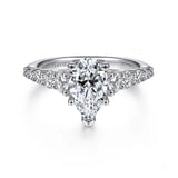 14KW Diamond Engagement Semi-Mount Ring, .76 CTW