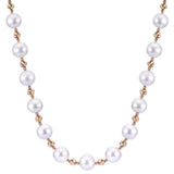 14KY Akoya Pearl Brilliance Bead Necklace w/ 7.5mm-8mm