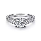 14KW Semi-Mount Diamond Engagement Ring w/ 0.81 ctw Size 6.5